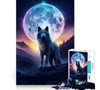 Howl At The Moon Jigsaw Puzzles 1000 Piece for Adults Memory Boost Cozy Fun Pattern Assemble Nice Decor (38x26cm)