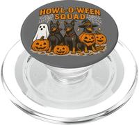 Howl-O-Ween Squad Doberman Dogs Halloween Costume PopSockets PopGrip for MagSafe
