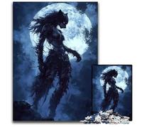 Howl of The Moonlit Huntress Jigsaw Puzzles for Adults 1000 Piece Impossible Jigsaw Puzzles for Adults for Holidays Birthdays And Family Game Nights 1000 PCS(75x50cm)