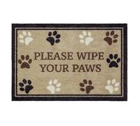 Howler & Scratch Patterned Wipe your Paws Border, Pet Door Mat for Dogs, Washable Doormat, Hallway, Kitchen, Front Door, 50x75cm
