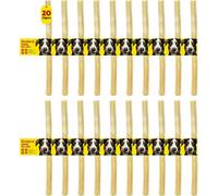 HOWLERS 25cm Pack of 20 Natural Rawhide Dog Chew Cigars | Rawhide Dog Chews Made From 100% Natura Hide | Dog Chews Long Lasting Natural Ingredients