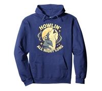 Howlin All Night Long Wolf Lover Night Animal Tee Pullover Hoodie
