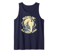 Howlin All Night Long Wolf Lover Night Animal Tee Tank Top