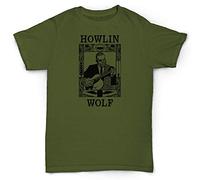 Howlin Wolf T Shirt Delta Blues Soul Jazz Chess Vinyl tee Green S