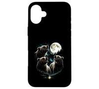 Howling 3 Bear Moon Aurora Vintage Retro Style Funny 80s-90s Case for iPhone 16 Plus