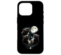 Howling 3 Bear Moon Aurora Vintage Retro Style Funny 80s-90s Case for iPhone 16 Pro