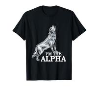 Howling Alpha Wolf Pack Dominant Assertive Design T-Shirt