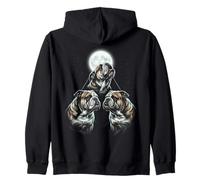 Howling At The Moon Bull dog Zip Hoodie