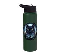 Howling At The Moon Cat, Cats Lover Stainless Steel Insulated Water Bottle