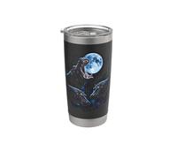 Howling At The Moon Funny Hippo Stainless Steel Insulated Tumbler