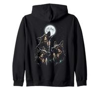 Howling At The Moon German Shepherd Zip Hoodie