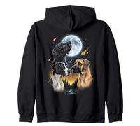 Howling At The Moon Great Dane Zip Hoodie
