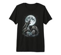 Howling At The Moon Hyenas Premium T-Shirt