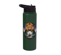 Howling At The Moon Lion, Lions Lover Stainless Steel Insulated Water Bottle