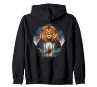 Howling At The Moon Lion, Lions Lover Zip Hoodie