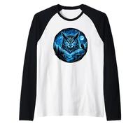 Howling At The Moon Owl Raglan Baseball Tee