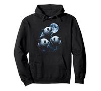 Howling At The Moon Panda Cub Pullover Hoodie