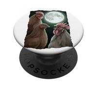 Howling at the Moon Shirt - Funny Chicken Shirt - Chicken PopSockets Adhesive PopGrip
