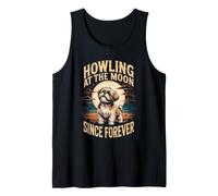 Howling at the Moon Since Forever Shih Tzu Dog Lover Tank Top