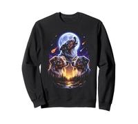 Howling At The Moon Three Australian Shepherd Sweatshirt