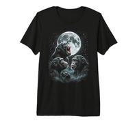 Howling At The Moon Three Chimpanzees Premium T-Shirt