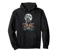 Howling At The Moon Tigers Pullover Hoodie