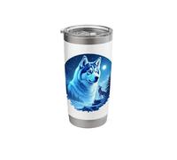 Howling At The Moon Wolf, Wolves Lover, Husky Dog Stainless Steel Insulated Tumbler