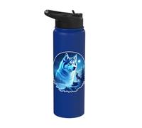 Howling At The Moon Wolf, Wolves Lover, Husky Dog Stainless Steel Insulated Water Bottle