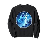 Howling At The Moon Wolf, Wolves Lover, Husky Dog Sweatshirt