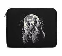 Howling At The Moon Wolves Wolf Laptop Sleeve Bag Protective Laptop Carrying Case Cover for 10/12/13/15/17 Inch