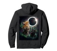 Howling Cats Solar Eclipse Moon Pullover Hoodie