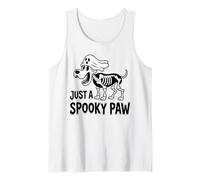 Howling Ghost Dog Shirt Skeleton Puppy Halloween Costume Tank Top