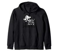 Howling Ghost Dog Shirt Skeleton Puppy Halloween Costume Zip Hoodie