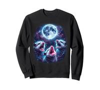 Howling Possums Moon Wildlife Funny Nature Vintage 90s Sweatshirt