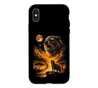 Howling Rock Hyrax Full Moon Savanna Wildlife Case for iPhone X/XS