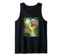 Howling to The Moon Meme Animal Dog American Cocker Spaniel Tank Top
