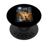 Howling to The Moon Meme Animal Dog American Pit Bull PopSockets Adhesive PopGrip
