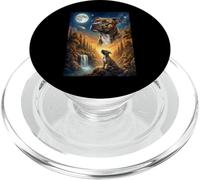 Howling to The Moon Meme Animal Dog American Pit Bull PopSockets PopGrip for MagSafe