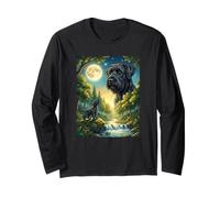 Howling to The Moon Meme Animal Dog Giant Schnauzer Long Sleeve T-Shirt