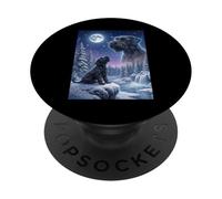 Howling to The Moon Meme Animal Dog Giant Schnauzer PopSockets Adhesive PopGrip