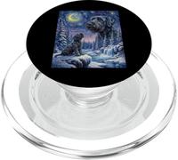 Howling to The Moon Meme Animal Dog Giant Schnauzer PopSockets PopGrip for MagSafe