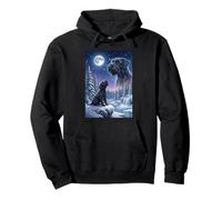 Howling to The Moon Meme Animal Dog Giant Schnauzer Pullover Hoodie