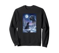 Howling to The Moon Meme Animal Dog Giant Schnauzer Sweatshirt