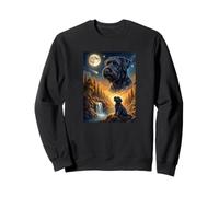 Howling to The Moon Meme Animal Dog Giant Schnauzer Sweatshirt