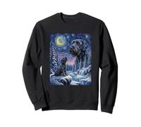 Howling to The Moon Meme Animal Dog Giant Schnauzer Sweatshirt