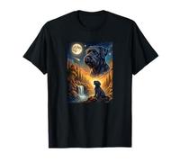 Howling to The Moon Meme Animal Dog Giant Schnauzer T-Shirt