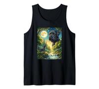 Howling to The Moon Meme Animal Dog Giant Schnauzer Tank Top