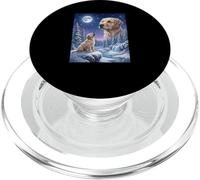 Howling to The Moon Meme Animal Dog Golden Retriever PopSockets PopGrip for MagSafe