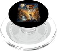 Howling to The Moon Meme Animal Dog Jack Russell Terrier PopSockets PopGrip for MagSafe