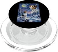 Howling to The Moon Meme Animal Dog Jack Russell Terrier PopSockets PopGrip for MagSafe